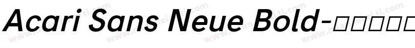 Acari Sans Neue Bold字体转换